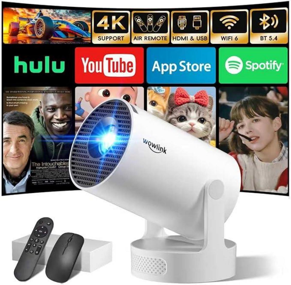 Mini Proiettore Wowlink W210 con WiFi 6 e Bluetooth 5.4: l’home theater portatile che ruota a 180° oggi in offerta su Amazon